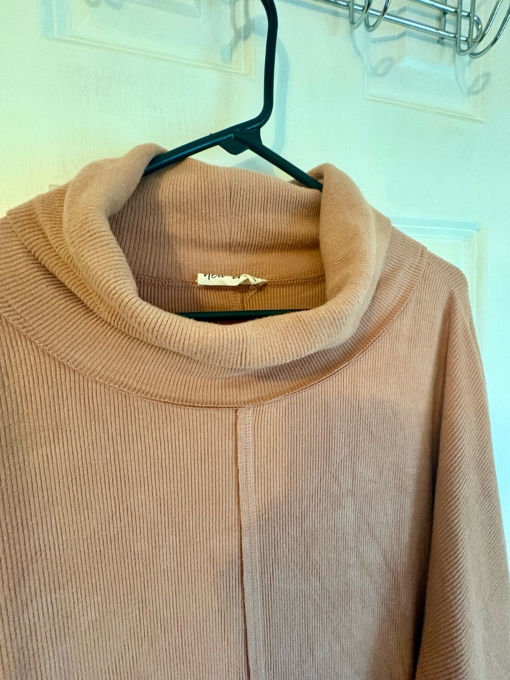Cozy Funnel Neck Sweater in Blush